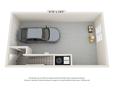 Private Garage with Storage